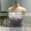 ASAJ-03 Real Pictures Zipper Back Knee Length Ruched Strapless Short Vintage Mother of the Bride Dresses with Jacket