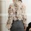 2015 winter lady style real short fox fur coat