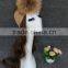 Cheap Genuine Fox Fur Pompom Women Knit Raccoon Fur Ball Wholesale Headband