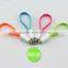 Hot Sale New Cable 20CM Micro USB Cable Mobile Phone Cables With Keychain Ring For Samsung