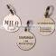 Round Laser Print Dog Tags with Ring