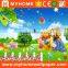 cartoon style amusement park scene wallpaper murals custom wallcovering for kids