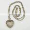 28*28mm New Arrival Vintage Retro Antique Bronze Heart Shaped Lovely Bezel Cabochon Pendant Necklace designs for Girls