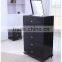 Modern Fashion black two drawer high gloss dresser for bedroom