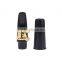 Sax Saxophone Mouthpiece Plastic with Cap Metal Buckle Black