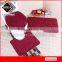 anti slip backing polyester shaggy bath mat 3 piece