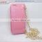 lichee pattern inclined shoulder custom stylish mobile phone pouch for samsung note 6 S4 i9500 i9505 i9508v i9508 galaxysin E300
