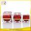Latest design high quality square Acrylic lotion bottle cosmetic jar,cosmetic jar square shape 50g