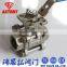 3PC High Pad SS Thread Float Ball Valve With Locking Handle