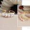 5.5-6mm AAA white natural akoya 14K gold pearl ring, pearl ring finger, pearl ring resizable