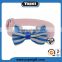 Eco-friendly Fashion Elastic Polyester Pet Products Accessories Custom Pet Puppy Dog Cat Collar With Bowtie And Bell