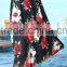 Retro Thai HIPPIE BOHO Hibiscus Chaba Hawaii Floral Print Thai Art Beach MAXI BABY DOLL Maxi LONG DRESS