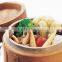 China tranditional mini round man made bamboo food steamer
