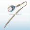 good quality porcelain pendant metal gift bookmark,3d bookmark for stundents