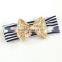 Popular design baby cotton headband polka dot hair accessories bow top kids knitted baby headband