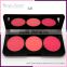 acrylic blush organizer and blush eyeshadow envelope,blush makeup kit with 3 colors