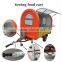 outdoor retail vending street mobile breakfast small stainles steel fast food trailer