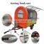 outdoor retail vending street mobile hand push food breakfast small stainles steel food trailer