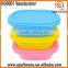 food grade silicone foldable bowl with lid collapsed silicone bowls for microwave oven leakproof bento lunch box food container