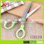 Newest fashional colorful ball pat shape stainless steel blade rubber and plastic scissors