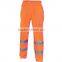 OEM orange 100% Cotton hi vis safety cargo work pants for men