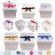 Christmas gift wrapping colorful satin ribbon bow with elastic loop