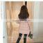 2016 Customized Manufacture Fashionable Korean Style Winter Thick Turn-down Collar Medium Style Ladies Coats With Braid