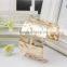 2015 fashion metal gold hollow open bangle jewelry adjustable