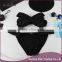 Top quality three-piece ladies swimsuit sexy girls split bikini with bow tie