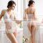 Fashion two pieces hot transparent lingeries women underwear with tassel