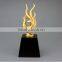 High Quality Beautiful Crystal Gold plated Chanticleer Trophy BusinessS GIFT