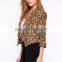 Wholesale Fashion Women Jackets and Blazers Leopard Print Fabric Women Blazer