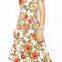 CHEFON Pretty Floral Long Backless Dresses