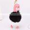 Popular artificial fur pompon flamingo keychain much color fluffy flamingo bag hang gift