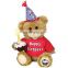 Cute Happy Birthday Brown Baby Monkey Plush Toy With Hat and Gift Wholesale Adorable Stuffed Soft Plush Monkey