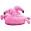 New Custom LED Night Light Up Plush Flamingo Shoes CE Mark Cartoon Pink Stuffed Animal Soft Plush Flamingo Slippers
