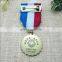 Hot sales cloisonne enamel lion reward badge medals with ribbon