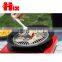 Different kinds of bbq with hot grill plates