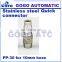 GOGO ATCPneumatic Air Compressor Hose 10mm Coupler Plug Socket Connector SUS PP-30 One touch quick fitting ss304 stainless steel