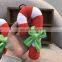 Pet toy dog chew Christmas candy cane as gift for dog