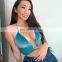 Wholesale Metal Ring Front Women Camisole Cotton Tube Sexy Drawstring Velvet Crop Tops
