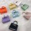 Mini purses and handbags Jelly Handbag Ladies Female Girl Purse Solid Color coin bag