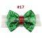 5Inches Girl Sequin Bows Headband Solid Color Kids Lace Patchwork Hairband 19Colors
