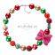 Christmas Girl Necklace with bow Kids Chunky bubble beads necklace Holiday Gift