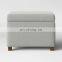 Reatai brown linen fabric antique footstool ottoman furniture bench fabric storage bench