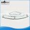 Bathroom Wall Mounting Glass Shelf Fan-shape Design Bathroom Toilet Corner Glass Shelf