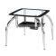 Oval Tempered glass top and chromed leg and modern coffee table                        
                                                                                Supplier's Choice