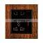 Universal 3 Pin  Wall Socket With Led Light Thick Solid Wood Panel 86*86mm Socketes And Switches Electrical 16A