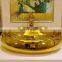 Gold color oval shape ceramic porcelain bathroom wash basin sink