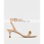 Women Shoes Handmade Ankle Strap Heels with Beautiful Chain Strap on The Front Toe Women Sandals - Latest Fashion Sexy Pu Rubber